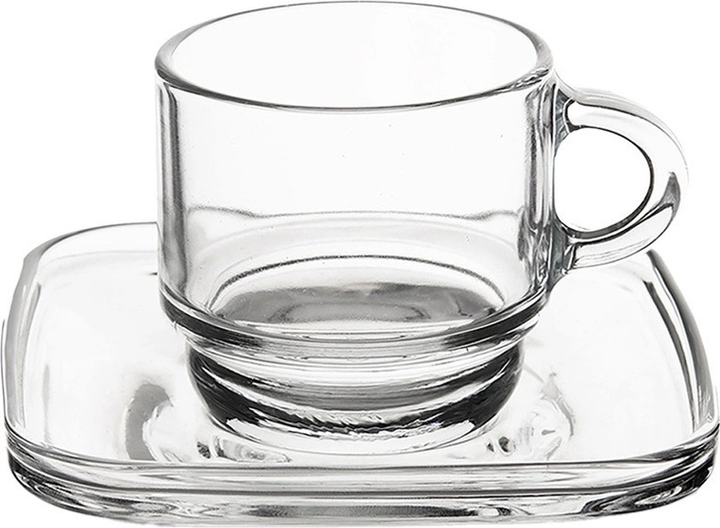 Zestaw filiżanek Lav szklany ze spodkami 75 ml 6 szt (8692952265068) - obraz 4