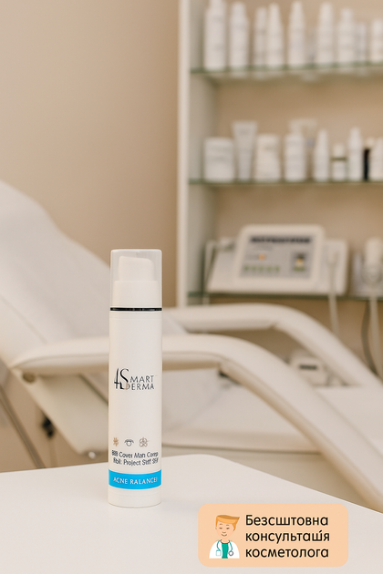 Матуючий ВВ крем Smart4Derma SPF 30 — догляд і захист для жирної та проблемної шкіри, 50 мл - Фото 3 Матуючий ВВ крем Smart4Derma SPF 30 — догляд і захист для жирної та проблемної шкіри, 50 мл - зображення 3