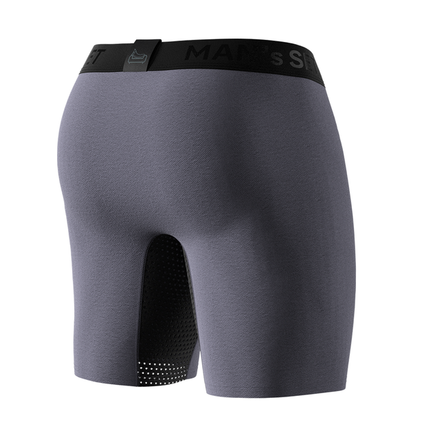 Трусы боксеры мужские анатомические из хлопка с сеткой, Anatomic Long 2.0 Light, Black Series, графитовые XL BTL140-10 - Фото 7 Трусы боксеры мужские анатомические из хлопка с сеткой, Anatomic Long 2.0 Light, Black Series, графитовые XL BTL140-10 - изображение 7