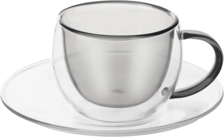 Zestaw filiżanek Orion Double z podwójną ścianką ze spodkiami 90 ml 2 szt (8592381192549) - obraz 5