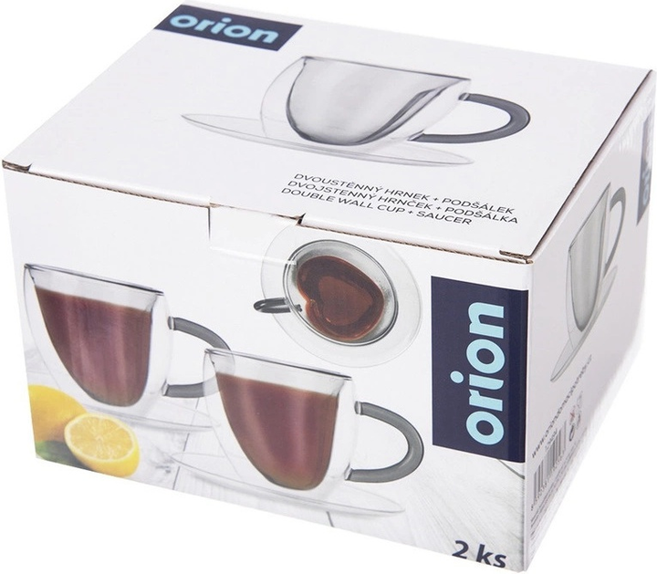 Zestaw filiżanek Orion Double z podwójną ścianką ze spodkiami 160 ml 2 szt (8592381192563) - obraz 7