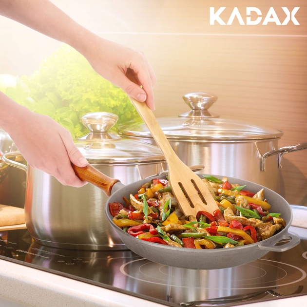 Сковорода Kadax чавунна з дерев'яною ручкою 26 см (5903699431979) - зображення 9