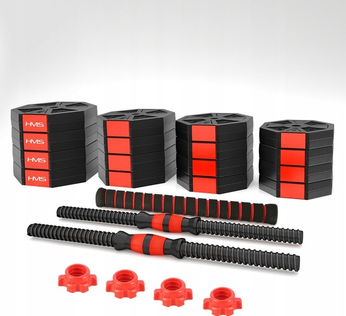 Набір штанга та гантелі HMS SGK30 30 кг Композит (5907695509984) - зображення 7