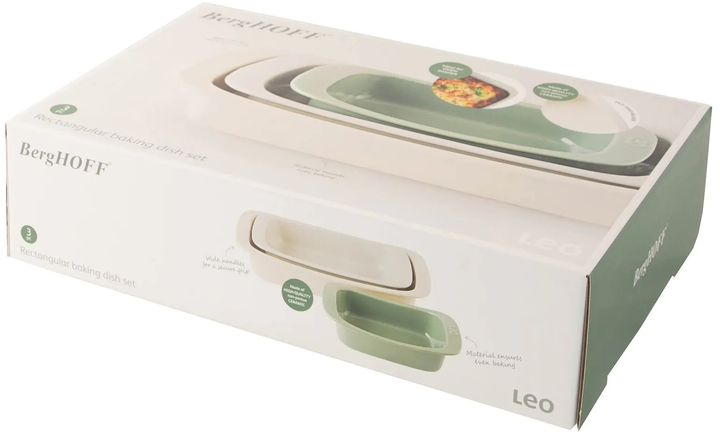 Zestaw form do pieczenia BergHOFF Leo ceramiczny 3 szt (5413821366302) - obraz 3