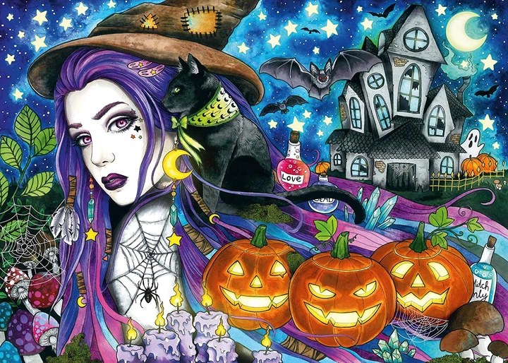 Puzzle Ravensburger Halloween 1000 elementów 12000564 (4005555005643) - obraz 2