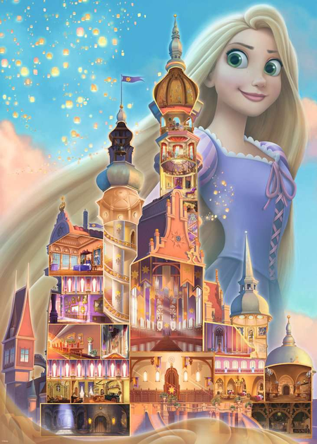 Puzzle Ravensburger Disney Castles Rapunzel 1000 elementów 12000264 (4005555002642) - obraz 2