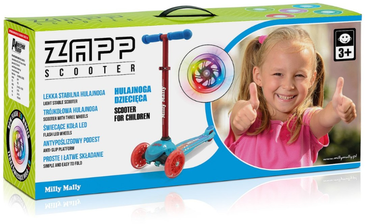 Самокат дитячий Milly Mally 3246 Zapp Scooter Сірий (5901761126082) - зображення 5