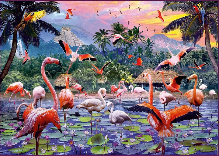 Puzzle Ravensburger Różowe flamingi 1000 elementów 12000574 (4005555005742) - obraz 2