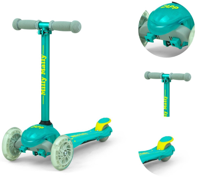 Самокат дитячий Milly Mally 2629 Zapp Scooter М'ятний (5901761124774) - зображення 3
