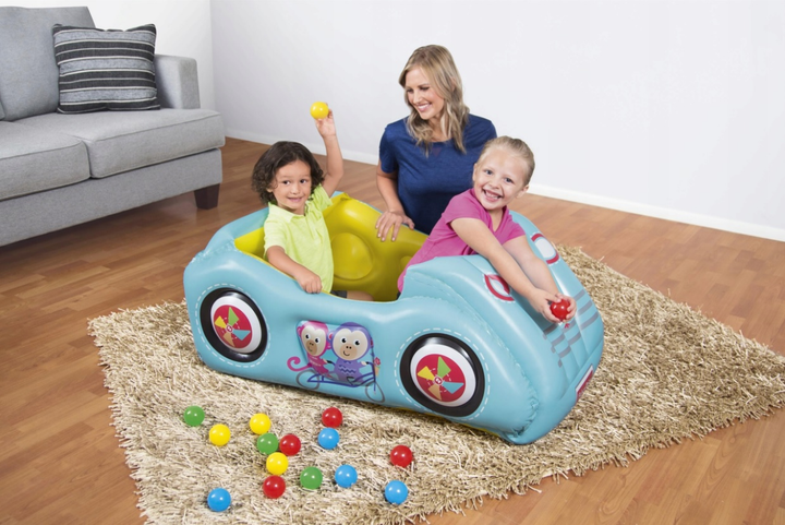 Ігровий центр Bestway Fisher-Price Надувна гоночна машина з кульками (6942138961881) - зображення 7