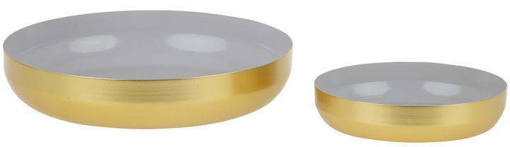 Декоративна миска My Home Soft Gold Grey 25 x 25 x 5 см (5907078435794) - зображення 2