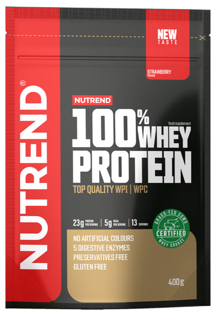 100% Whey Protein - 400 г - полуниця - Фото 1 100% Whey Protein - 400 г - полуниця - изображение 1
