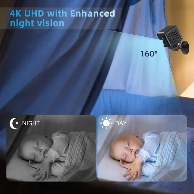 Мини камера A18 4K UHD WiFi, скрытая, с детекцией движения и ночным видением - изображение 3