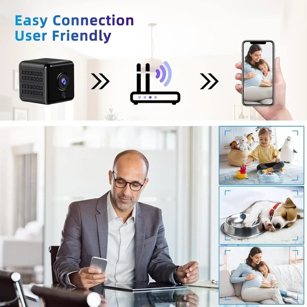 Мини камера A18 4K UHD WiFi, скрытая, с детекцией движения и ночным видением - изображение 6