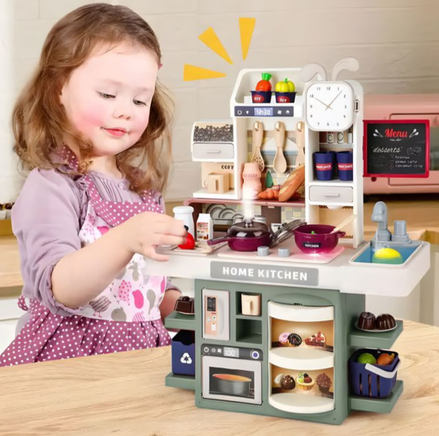 Кухня для дітей Multistore 42T-3 EcoToys звуки LED парогенератор 35 аксесуарів (5905817004010) - зображення 8