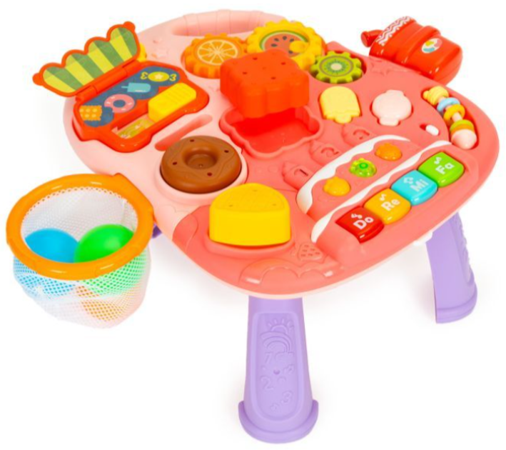 Ходунки Huanger HE0817 by Multistore EcoToys 4 в 1 Товкач Навчальний столик Самокат Толокар (5905817000074) - зображення 9