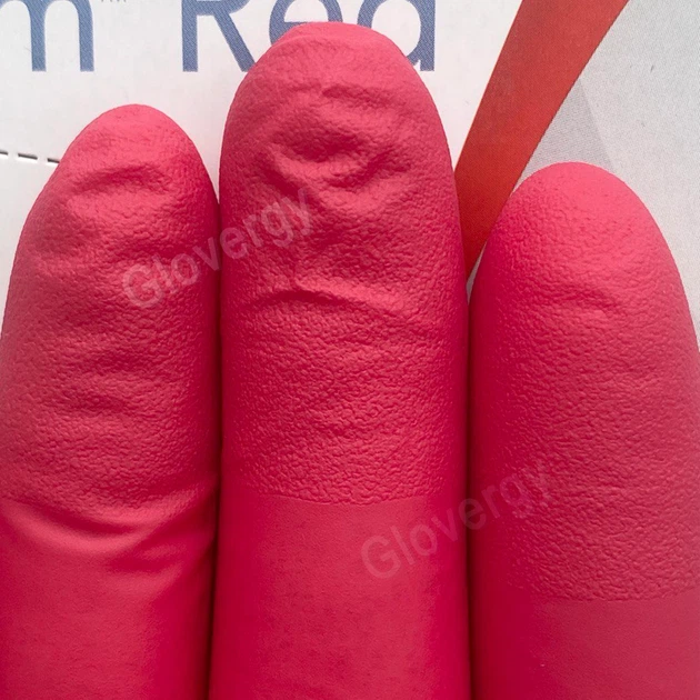 Перчатки нитриловые (4 г.) Medicom Premium Red размер M красного цвета, 100 шт - изображение 2