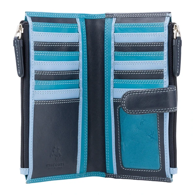 Гаманець жіночий Visconti RB100 Bermuda c RFID (Blue Multi) - Фото 2 Гаманець жіночий Visconti RB100 Bermuda c RFID (Blue Multi) - изображение 2