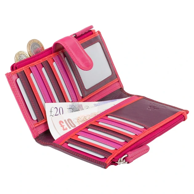 Гаманець жіночий Visconti RB100 Bermuda c RFID (Plum Multi) - изображение 4
