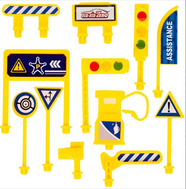 Duży garaż samochodowy Multistore 660-A2 EcoToys komenda policji 3 poziomowy z windą autkami i helikopterem 74 elementy (5905817004089) - obraz 9