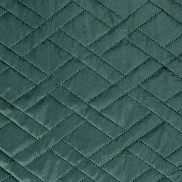 Narzuta Homla Tuala welwetowa z pikowaniem zielona 200 x 220 cm (5906496745584) - obraz 3