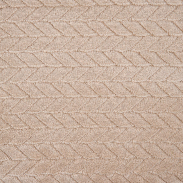 Koc Homla Laren w jodełkę beżowy 150 x 200 cm (5904183855943) - obraz 2