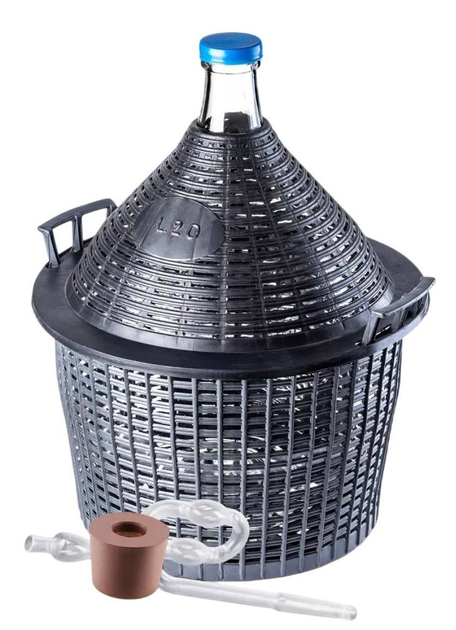 Zestaw winiarski Kadax Balon 20 l + Korek nr. 3 + Plastikowa rurka (5903699487143) - obraz 1