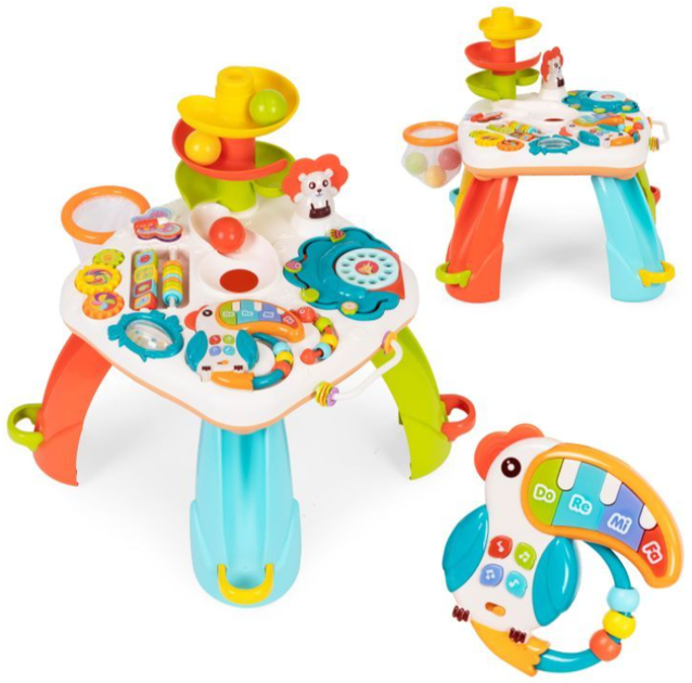 Розвиваючий столик дитячий Huanger HE0518 by Multistore EcoToys з доріжкою для кульок (5903769977680) - зображення 5