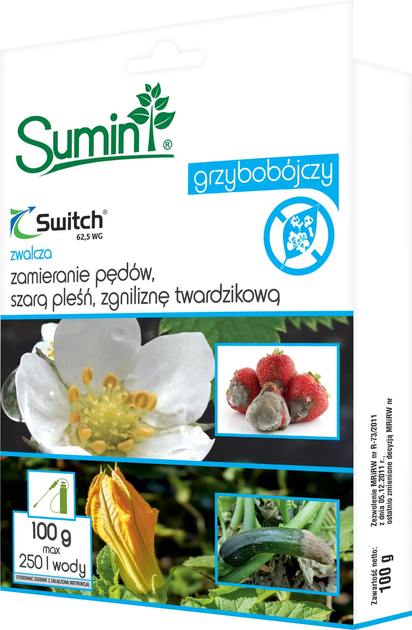 Фунгіцид Sumin Switch 62.5 WG 100 г (5907102011048) - зображення 1