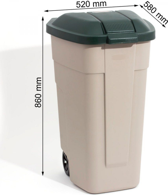 Контейнер для сміття Curver 110 л Бежевий (3012400003007) - зображення 4
