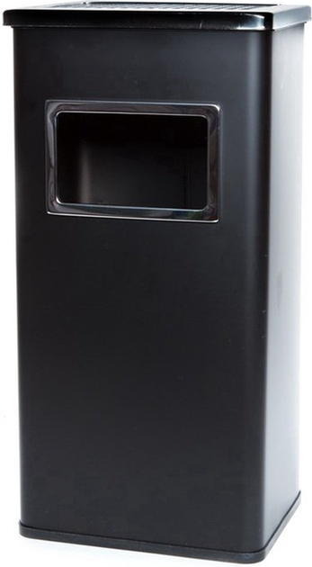 Кошик для сміття OKKO T-F5617M з попільничкою 17 л Чорний (4772013257301) - зображення 1