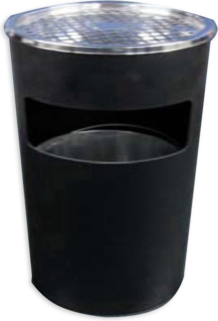 Kosz na śmieci OKKO T-Y0617M z popielniczką 17 l Czarny (4772013257318) - obraz 1