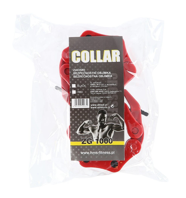 Затискач для грифа HMS Lock Jaw ZG1000 2 шт Червоний (5907695509632) - зображення 5