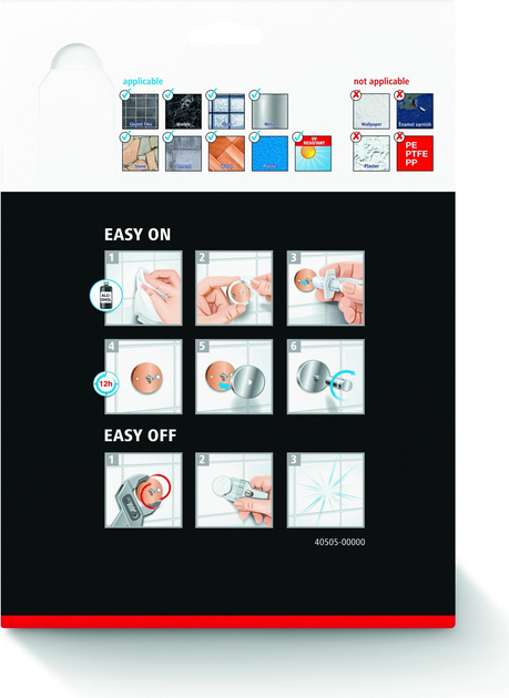 Підставка для душу TESA ALUXX кутова самоклеюча Чорна (405050000000) - зображення 15