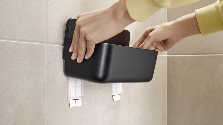 Підставка для душу TESA Lavaa самоклеюча Чорна (405160000000) - зображення 11