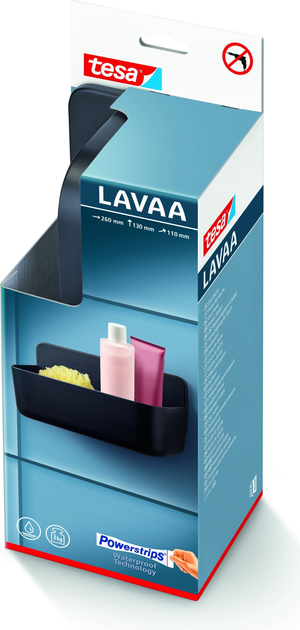 Підставка для душу TESA Lavaa самоклеюча Чорна (405160000000) - зображення 15