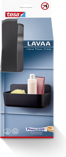 Підставка для душу TESA Lavaa самоклеюча Чорна (405160000000) - зображення 16