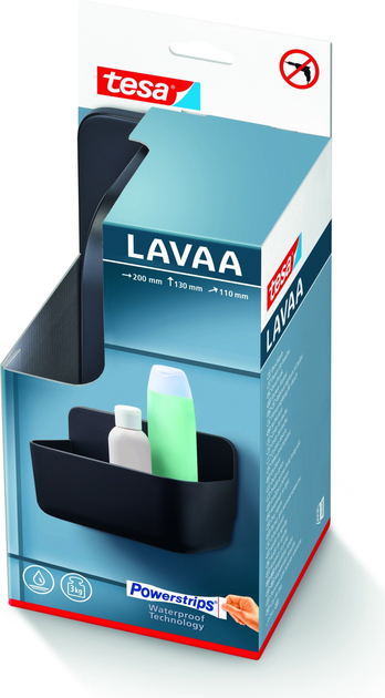 Kosz prysznicowy TESA Lavaa samoprzylepny Czarny (405150000000) - obraz 16