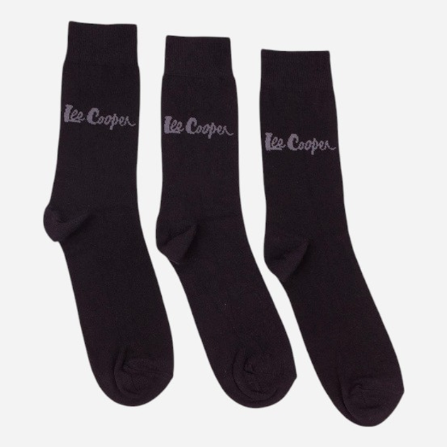 Набір чоловічих шкарпеток високих бавовняних Lee Cooper Anksocks 725 Чорний (5906598069250) - зображення 1