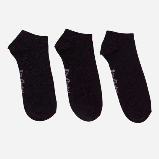 Набір жіночих шкарпеток коротких бавовняних Lee Cooper Snesocks 733 Чорний (5906598088206) - зображення 1