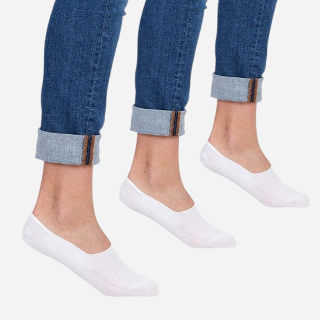 Skarpetki stopki damskie Lee Cooper Invsocks 1802 43-46 3 pary Białe - obraz 1