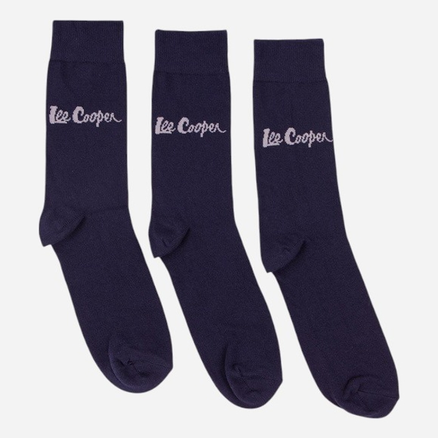 Набір чоловічих шкарпеток високих бавовняних Lee Cooper Anksocks 726 Темно-синій (5906598069281) - зображення 1