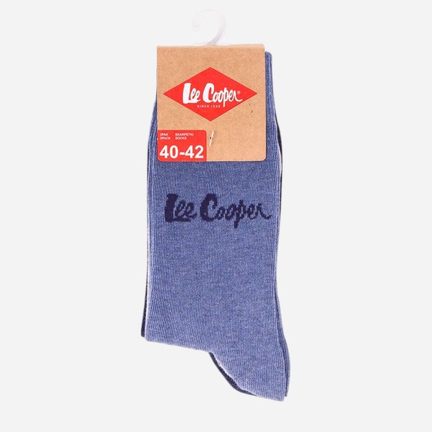 Набір чоловічих шкарпеток високих бавовняних Lee Cooper Anksocks 728 Синій/Сірий (5906598069328) - зображення 4