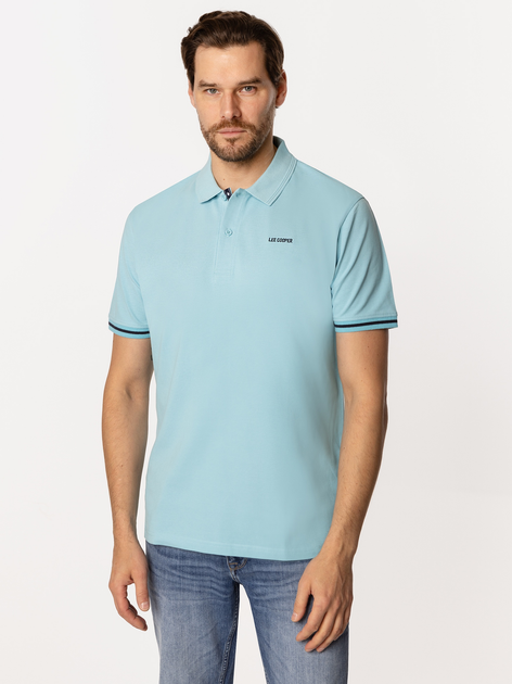Поло довге чоловіче Lee Cooper Tomm 5026 Блакитне (5905991723875) - зображення 1