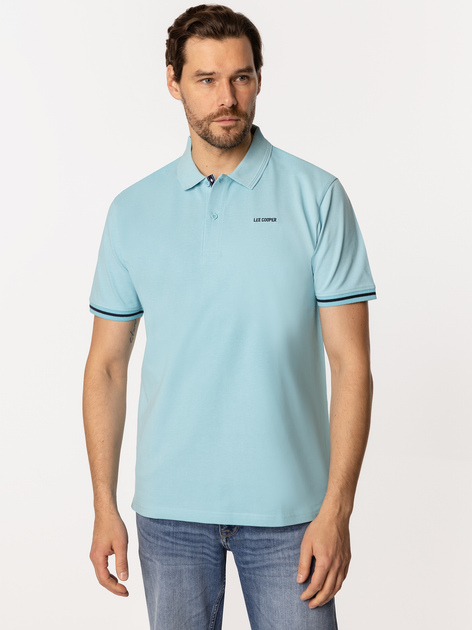 Поло довге чоловіче Lee Cooper Tomm 5026 Блакитне (5905991723875) - зображення 3