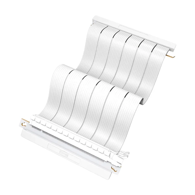 Райзер PcCooler Vertical GPU RISER CABLE PCI-E BK 4.0 185мм PCI-E4.0X16 Біл (RC185 WH 4.0) - изображение 4