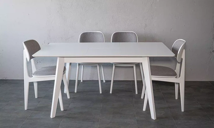 Стол раскладной Милан 1100/1400x700x750 белый - изображение 3
