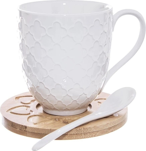 Zestaw kubków Orion Whiteline porcelanowe białe 370 ml 2 szt (8592381161736) - obraz 2