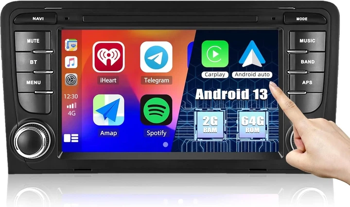 Штатная автомагнитола CAMECHO для Audi A3 S3 RS3 8P 8V/7" / Сенсорная / 2/64Гб / Android 13 / Apple CarPlay / Android Auto / Bluetooth / WI-FI / GPS / USB Б/В b1 - Фото 1 Штатная автомагнитола CAMECHO для Audi A3 S3 RS3 8P 8V/7" / Сенсорная / 2/64Гб / Android 13 / Apple CarPlay / Android Auto / Bluetooth / WI-FI / GPS / USB Б/В b1 - изображение 1