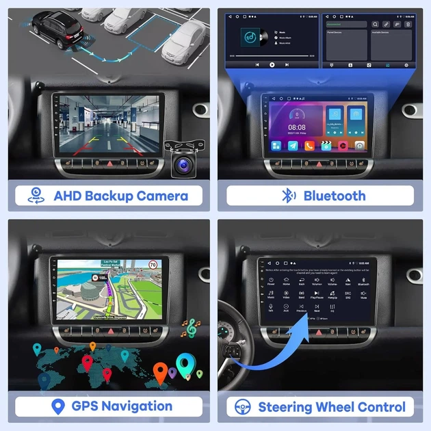 Штатная автомагнитола EKAT для Mercedes Benz Smart Fortwo 2011-2015 / 9" / Сенсорная / 2/32Гб / Android 11 / Apple CarPlay / Android Auto / Bluetooth / WI-FI / GPS / USB Б/В b1 - Фото 5 Штатная автомагнитола EKAT для Mercedes Benz Smart Fortwo 2011-2015 / 9" / Сенсорная / 2/32Гб / Android 11 / Apple CarPlay / Android Auto / Bluetooth / WI-FI / GPS / USB Б/В b1 - изображение 5